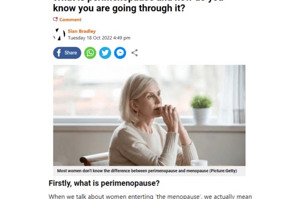 What is perimenopause and how do you know you are going through it?