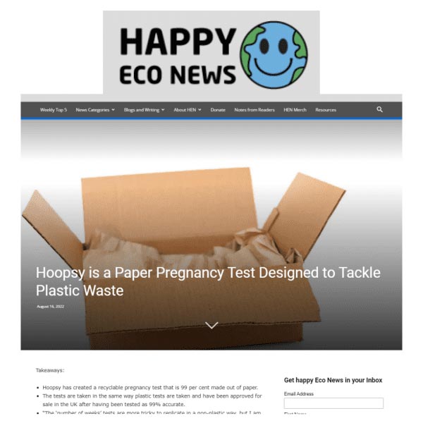 Hoopsy is a Paper Pregnancy Test Designed to Tackle Plastic Waste