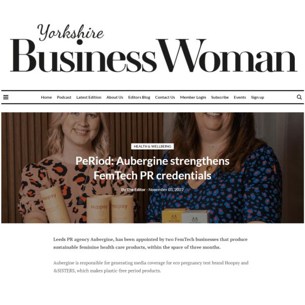 PeRiod: Aubergine strengthens FemTech PR credentials