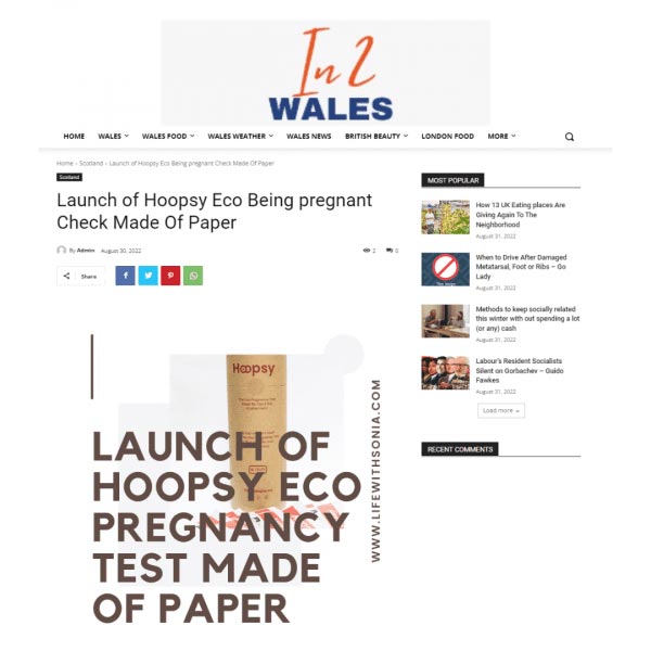 Launch of Hoopsy Eco Being pregnant Check Made Of Paper