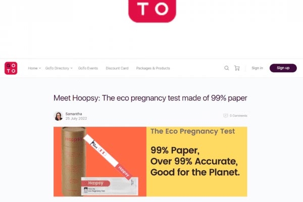 Meet Hoopsy: The eco pregnancy test made of 99% paper