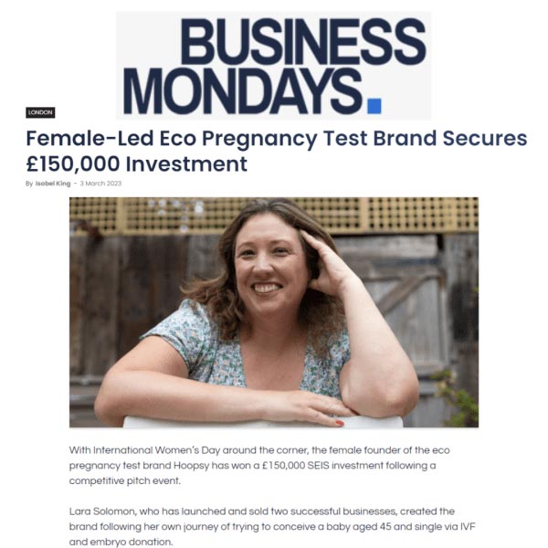 Female-led eco pregnancy test brand secures £150,000 investment