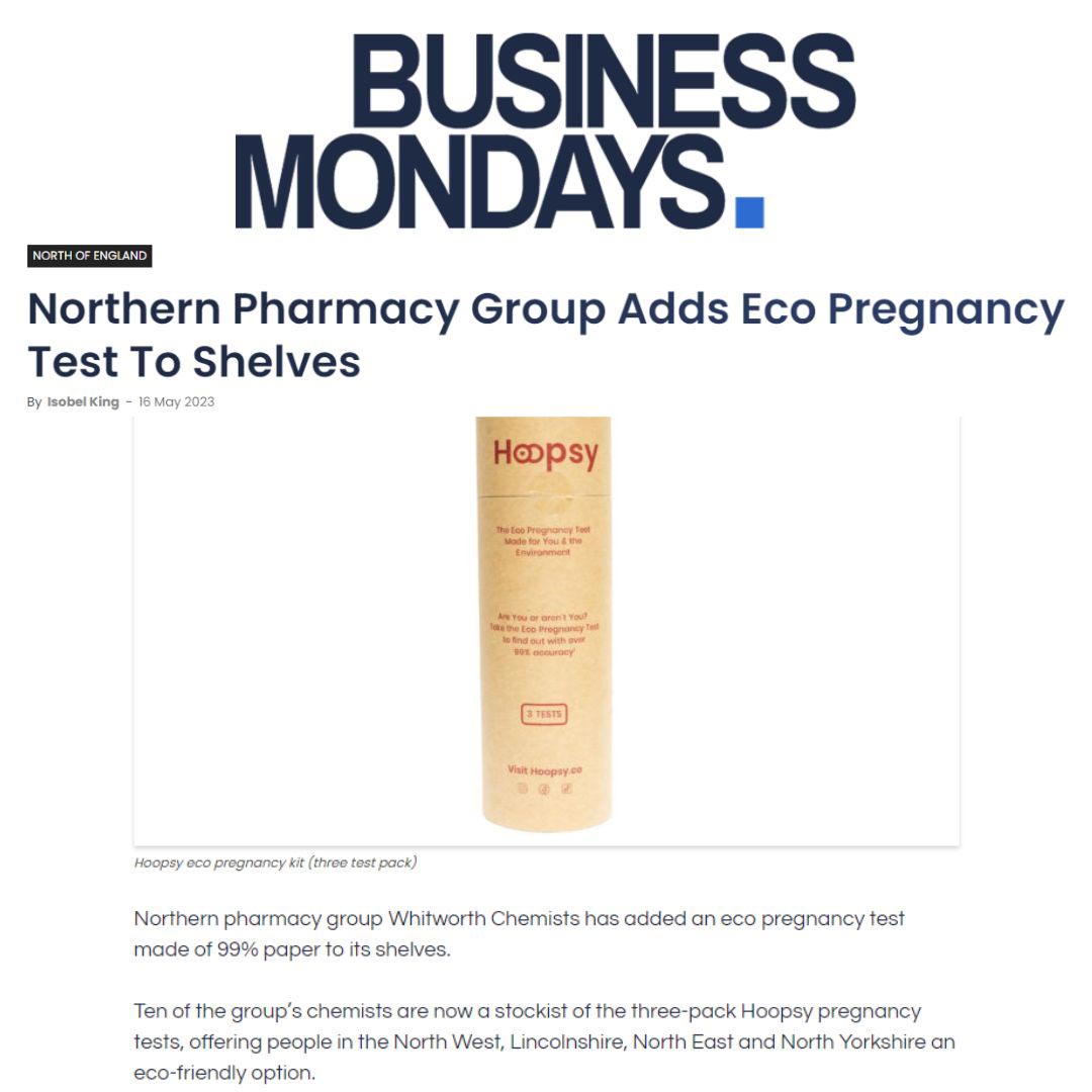 Northern Pharmacy Group adds Eco Pregnancy Test to Shelves