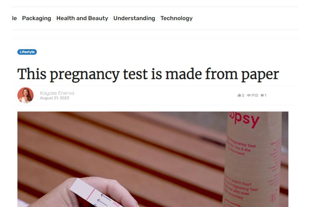 This pregnancy test is made from paper