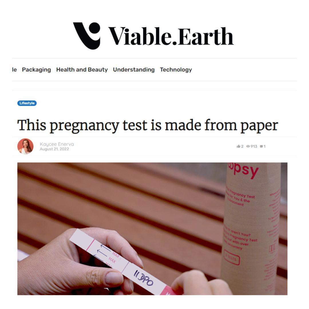 This pregnancy test is made from paper