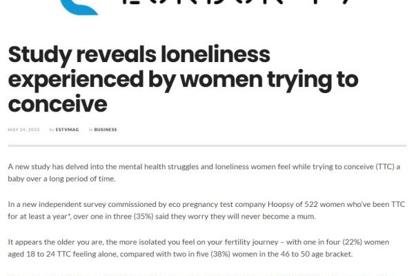Study reveals loneliness experienced by women trying to conceive