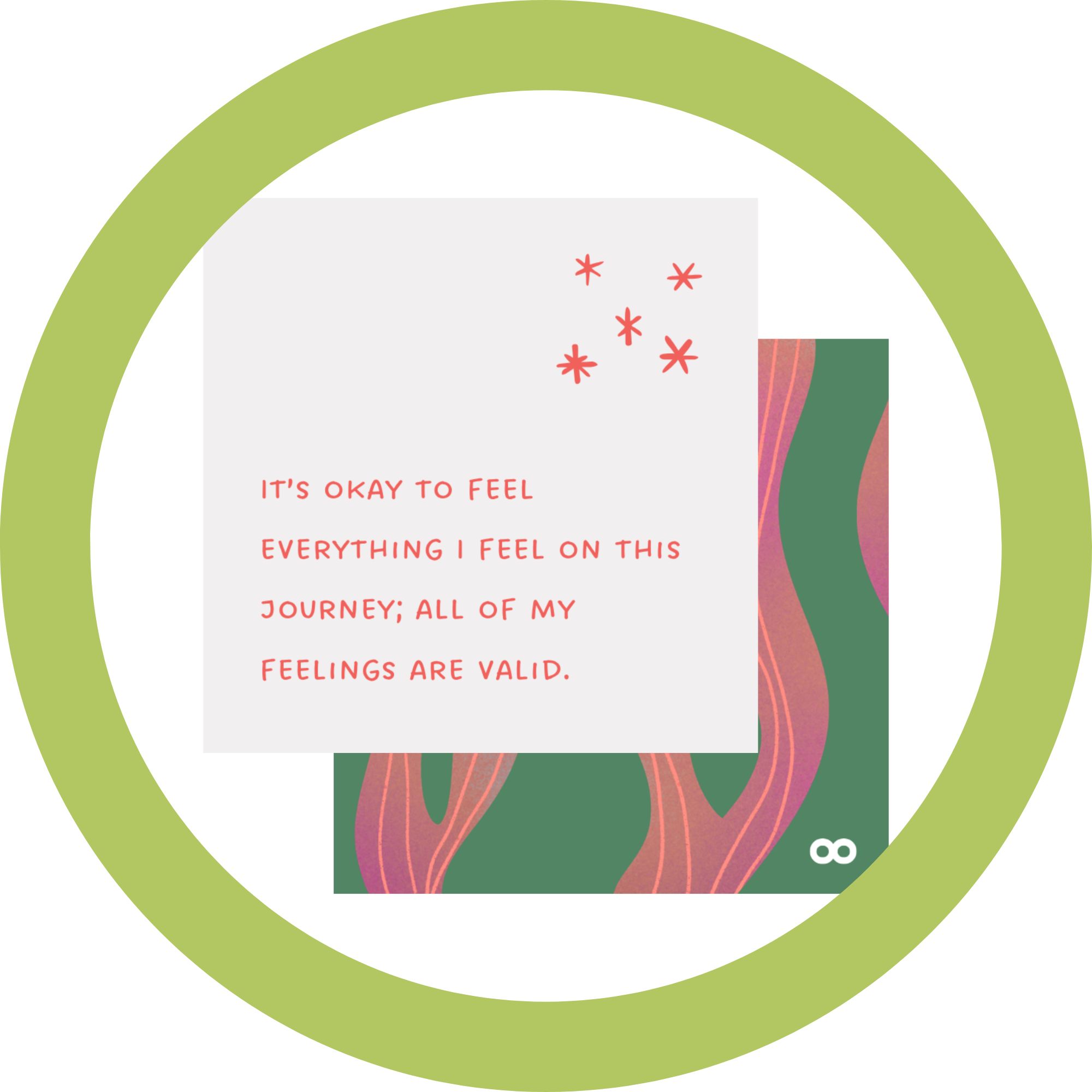 positive affirmation card in fertility snail mail