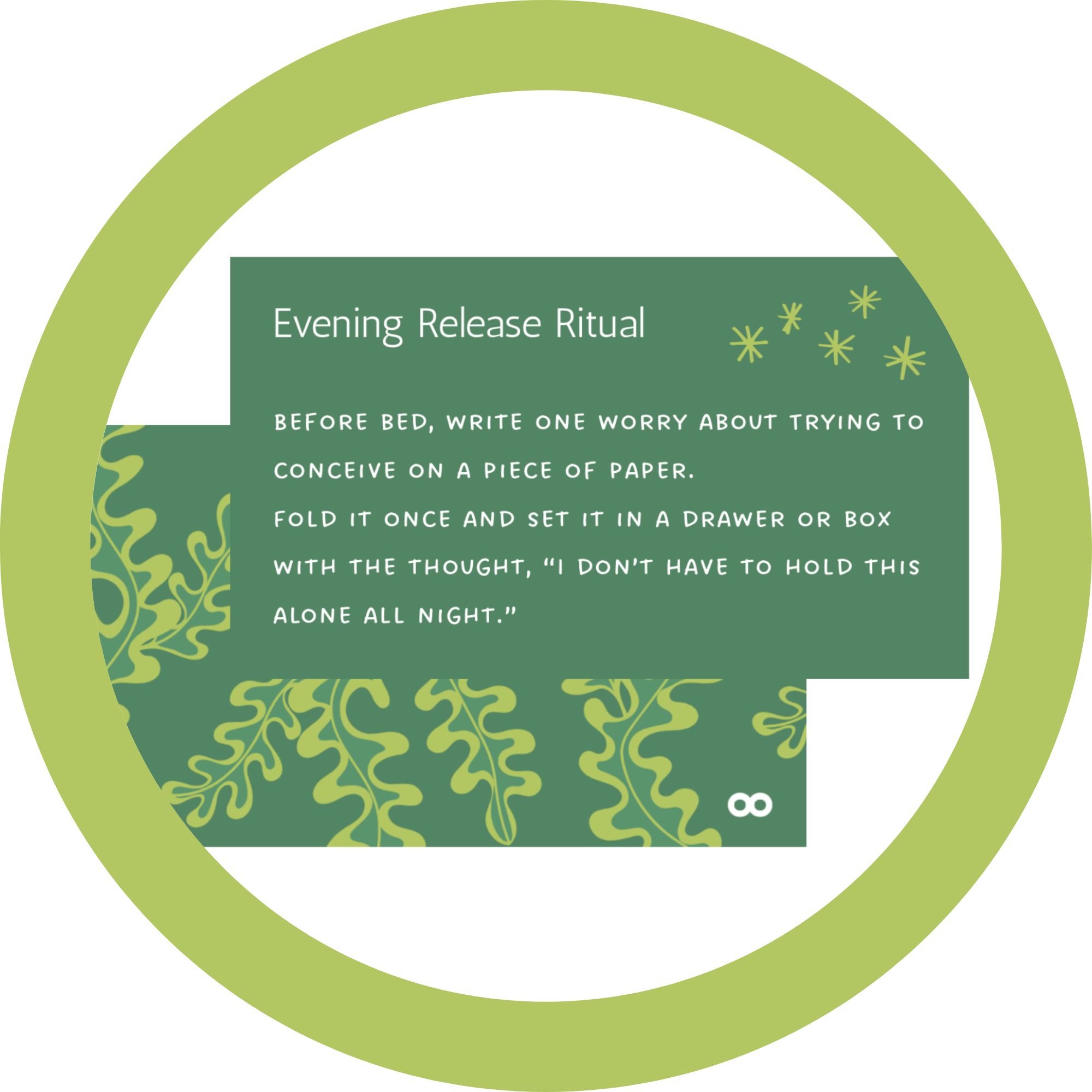 mindful moment card in fertility snail mail pack