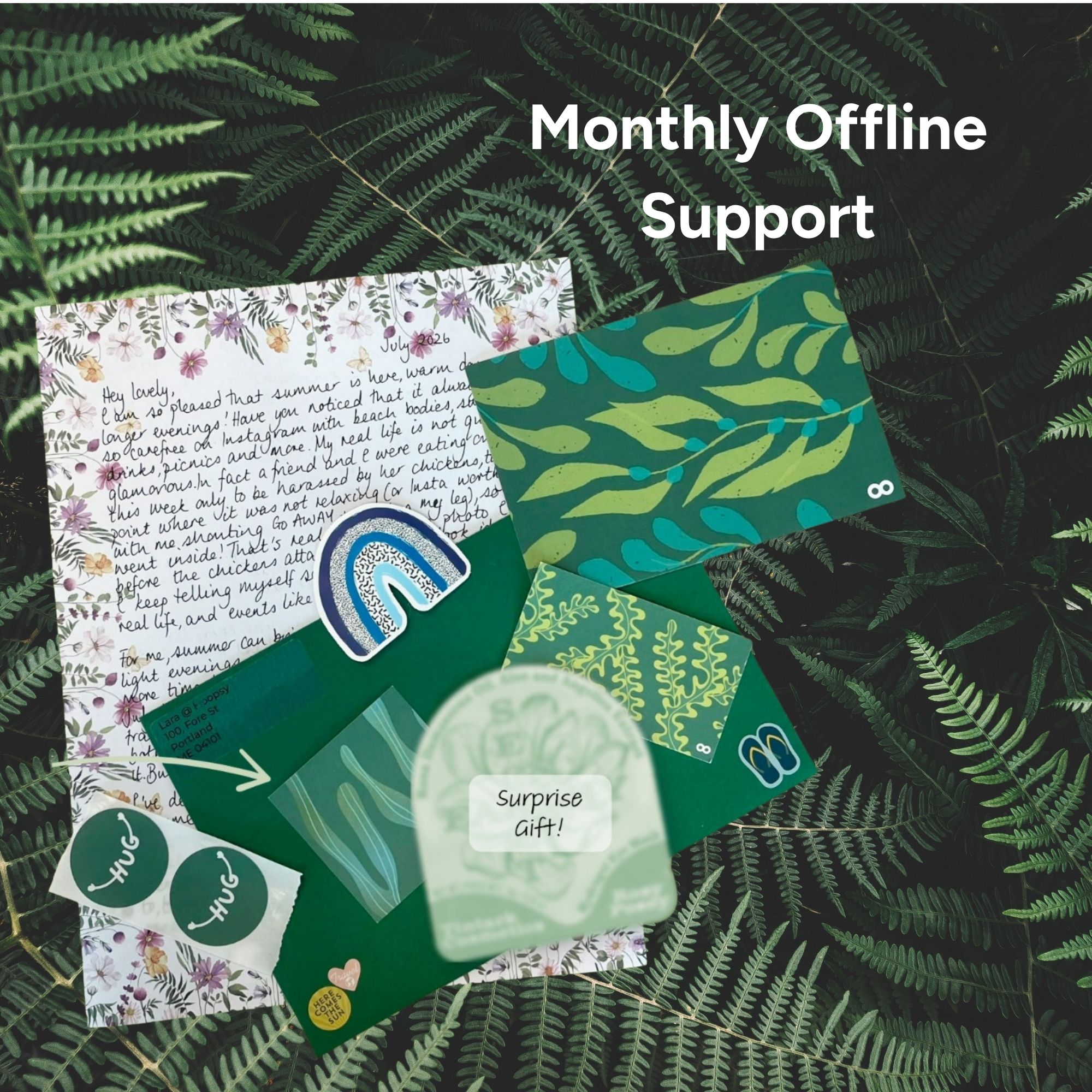 Monthly fertility snail mail subscription